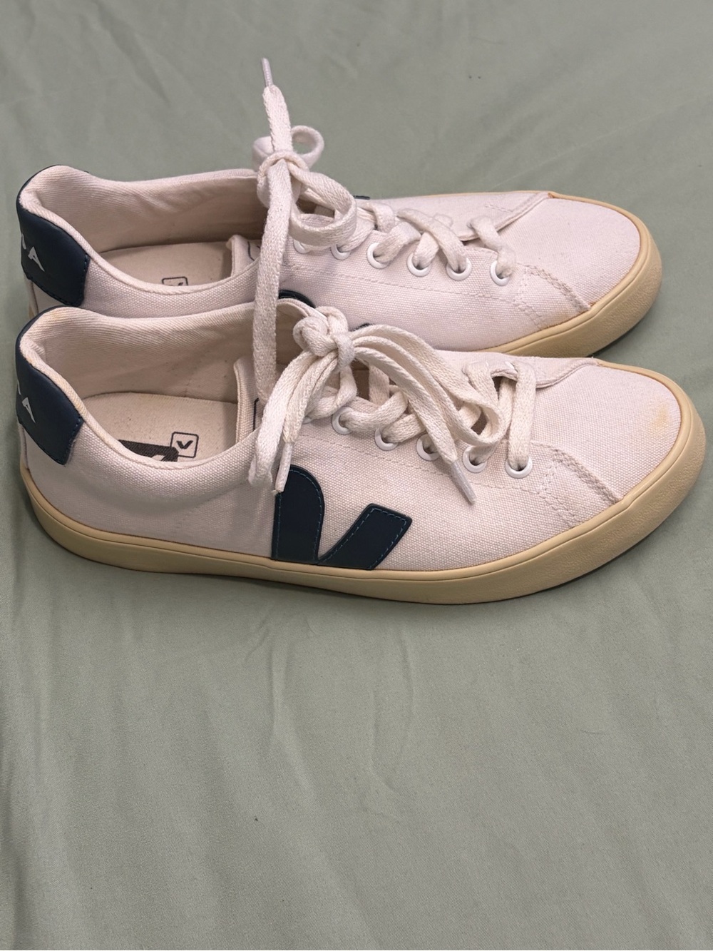 Veja Esplar SE Canvas Sneaker White Blue size 6 - Picture 2 of 10